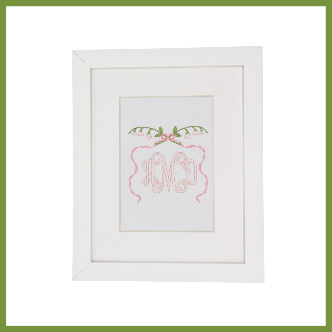 Lily of The Valley Bow Monogram