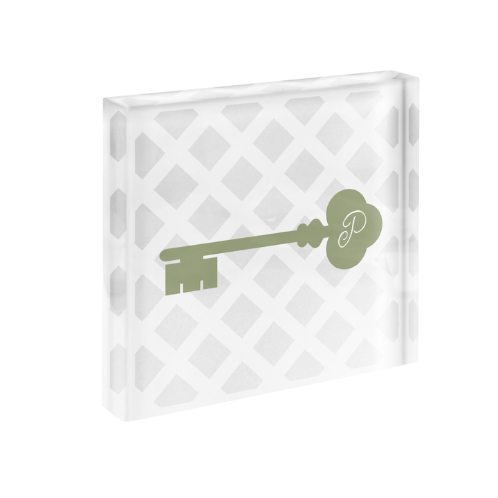 Key Lattice Cut Print in Acrylic Frame