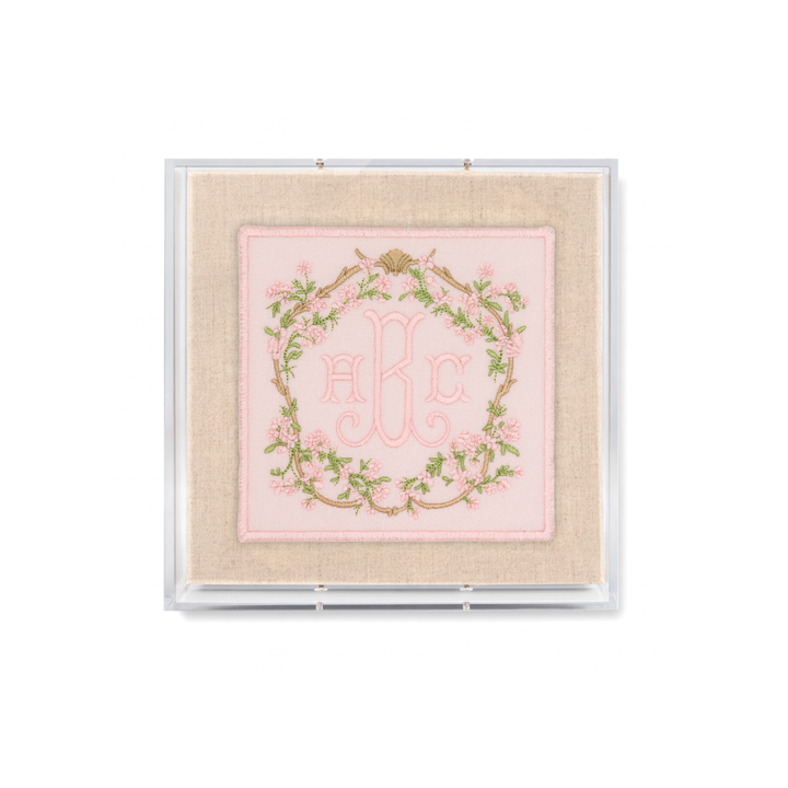 Floral Vine Monogram Acrylic Shadowbox