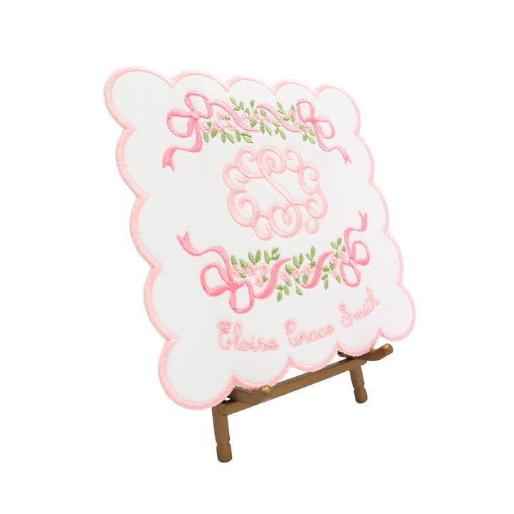 Floral Ribbon Display Plaque