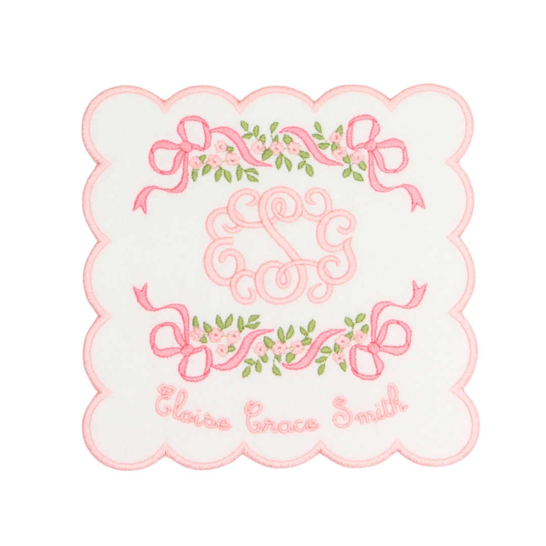 Floral Ribbon Display Plaque