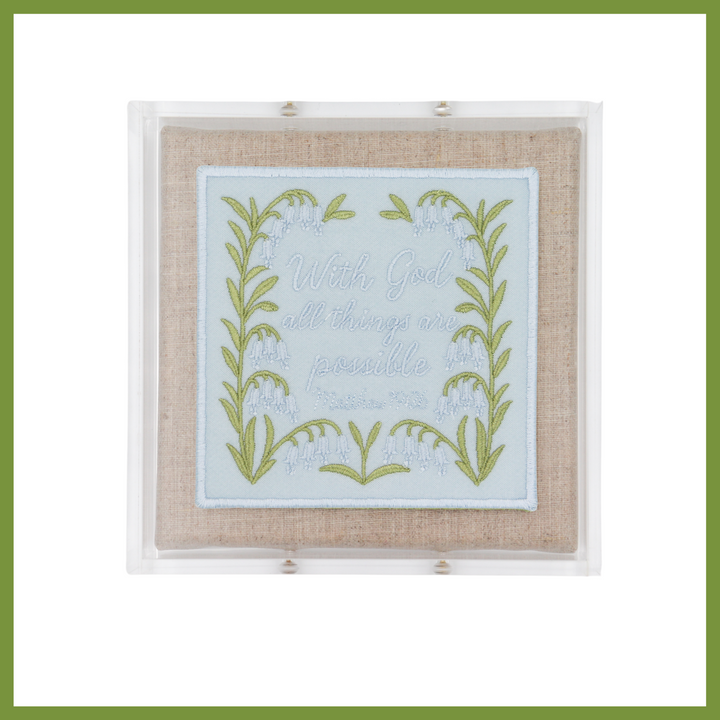 Matthew 19:26 Acrylic Shadowbox