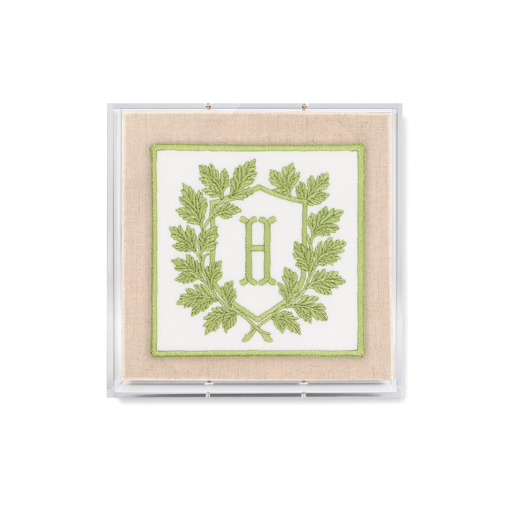 Leaf Crest Monogram Acrylic Shadowbox