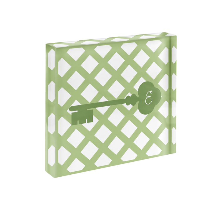 Key Lattice Cut Print in Acrylic Frame