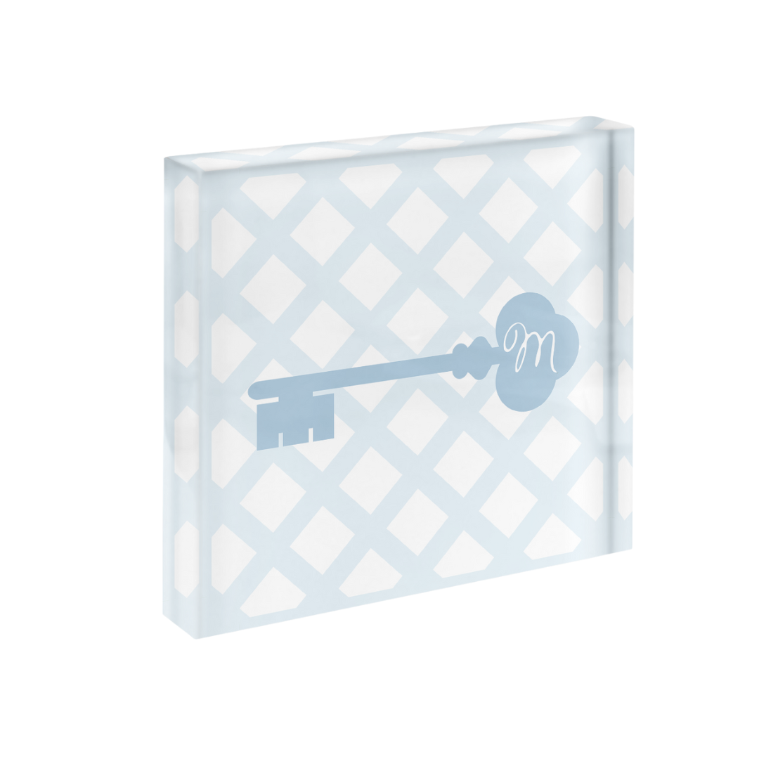 Key Lattice Cut Print in Acrylic Frame