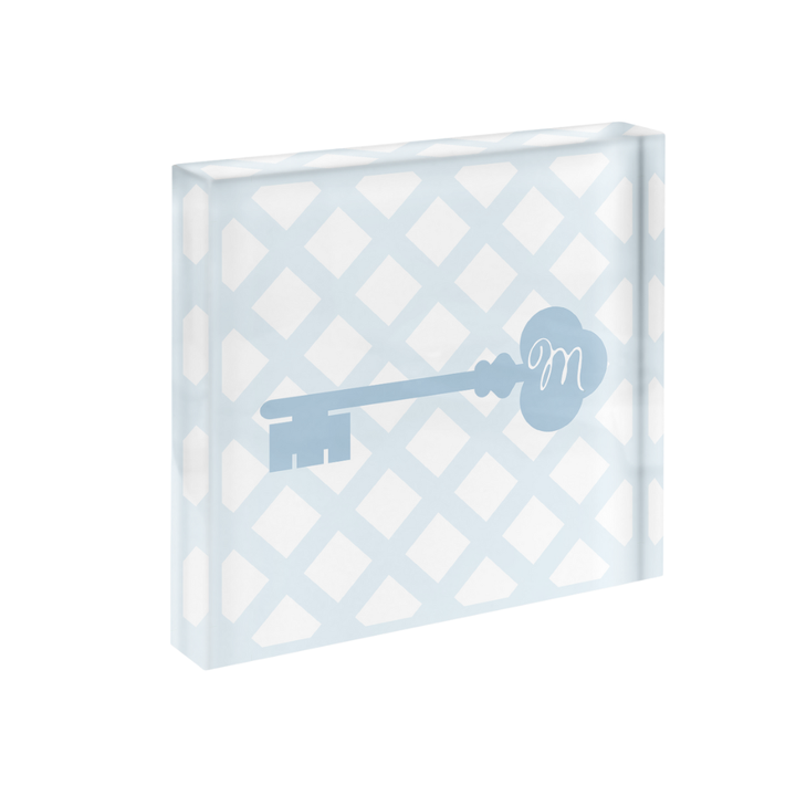 Key Lattice Cut Print in Acrylic Frame