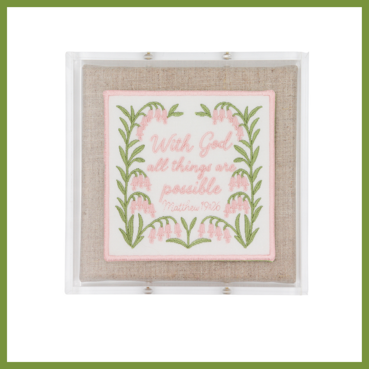 Matthew 19:26 Acrylic Shadowbox