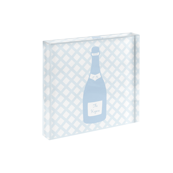 Champagne Lattice Cut Print in Acrylic Frame