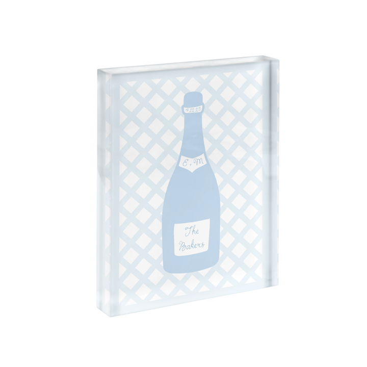 Champagne Lattice Cut Print in Acrylic Frame