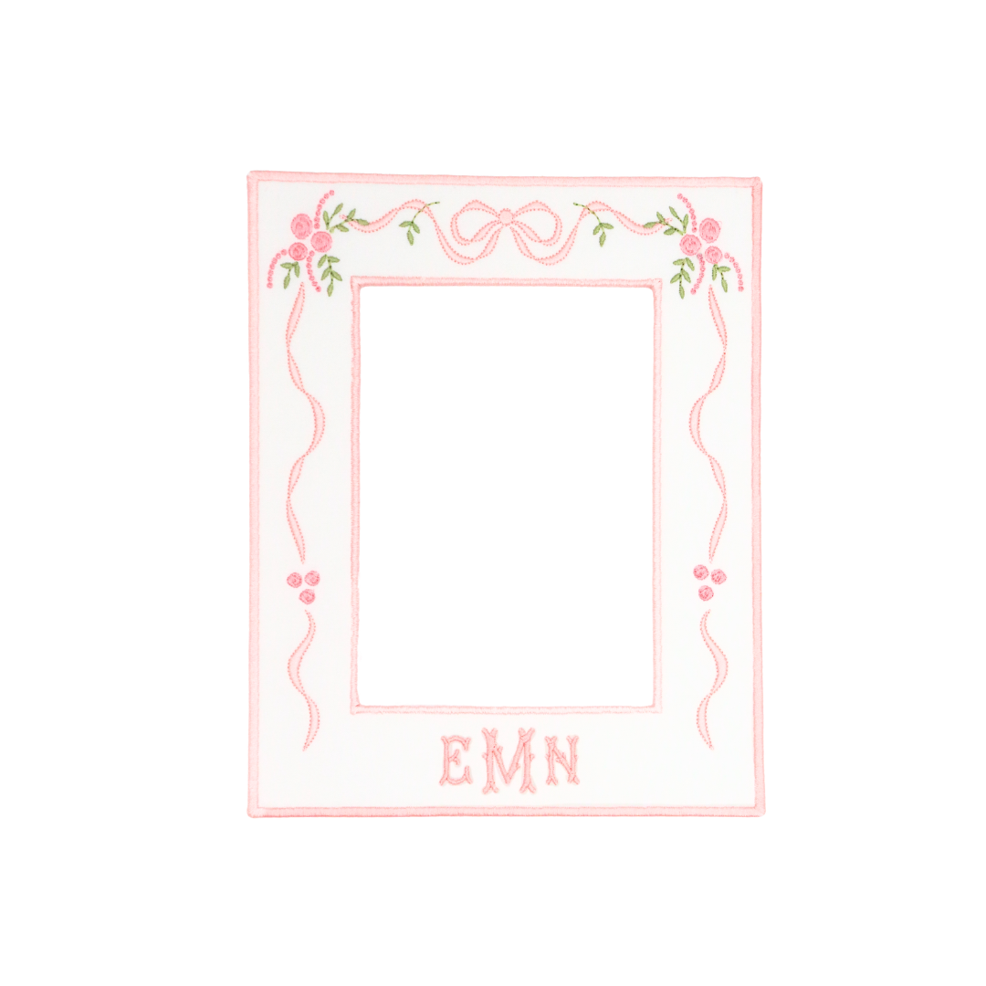Monogram Bow Embroidered Photo Mat