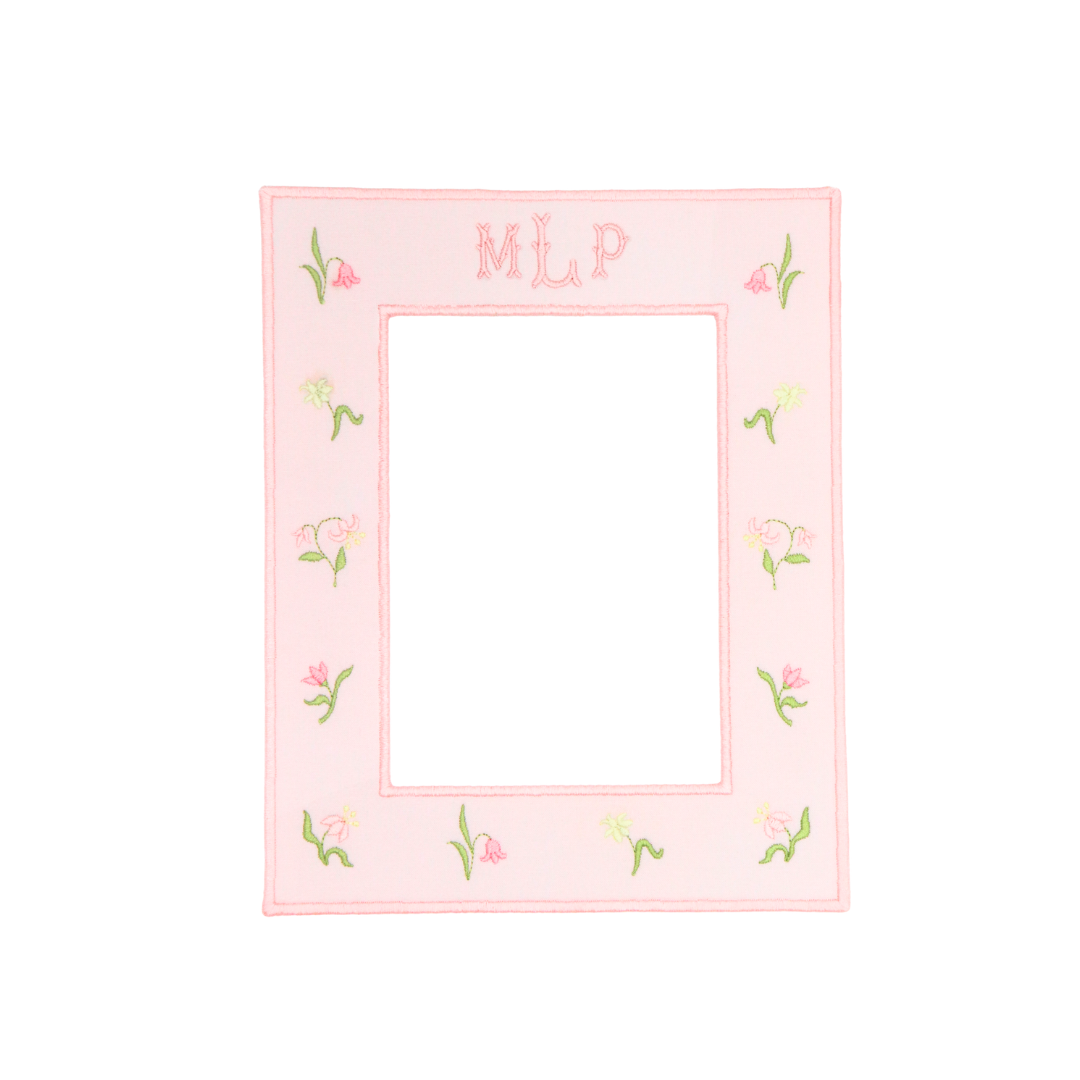 Monogram Floral Embroidered Photo Mat
