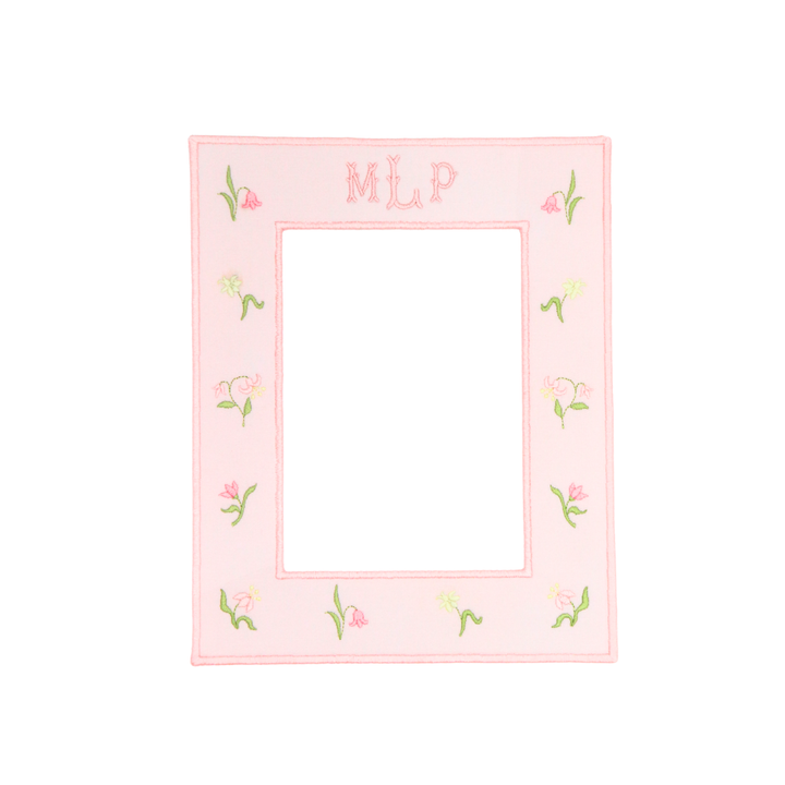 Monogram Floral Embroidered Photo Mat