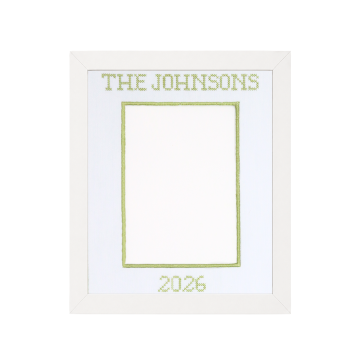 Cross Stitch Embroidered Photo Mat