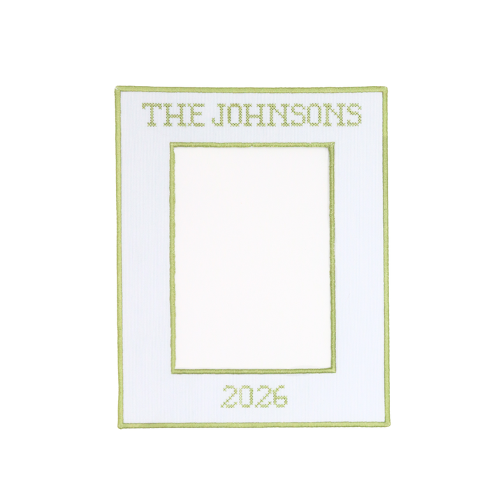 Cross Stitch Embroidered Photo Mat