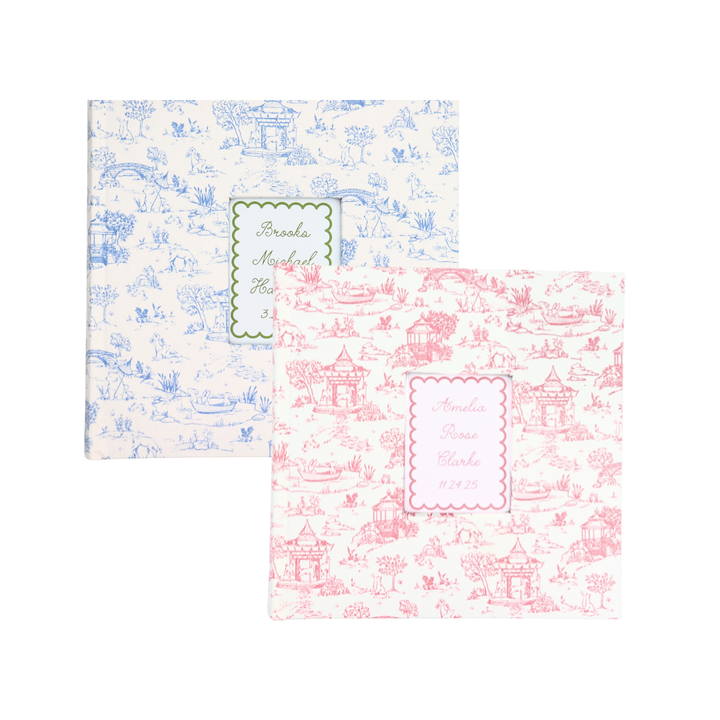 Personalized Toile Baby Photo Album