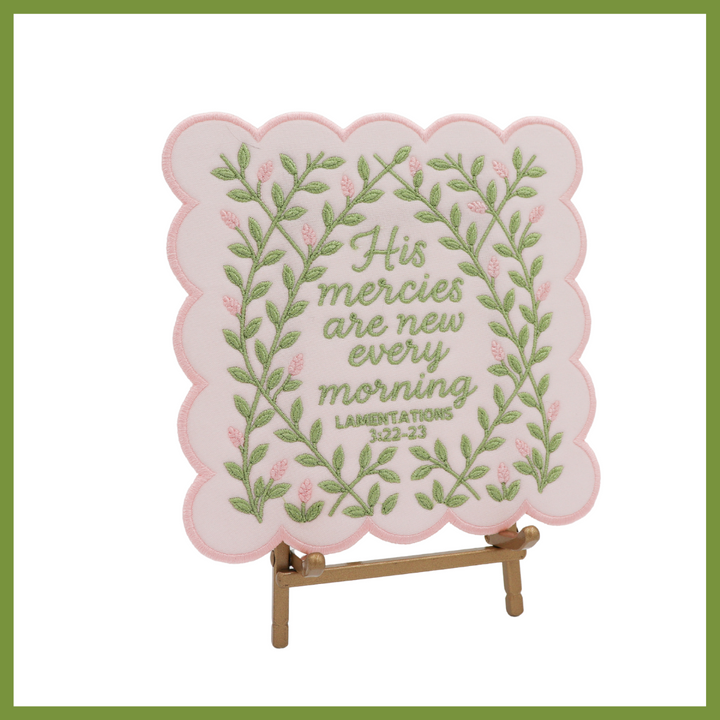 Lamentations 3:22-23 Verse Display Plaque