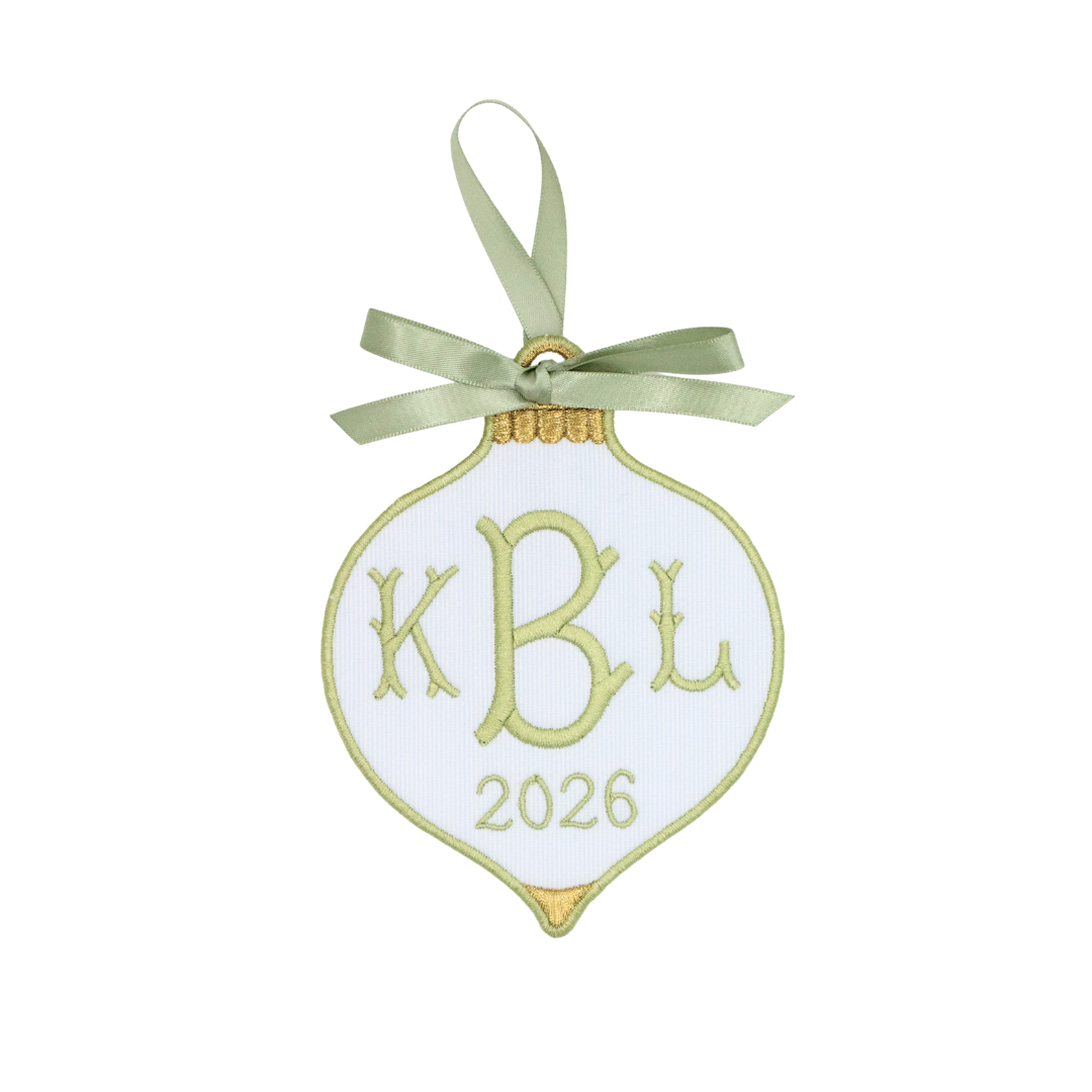 Monogram Drop Ornament