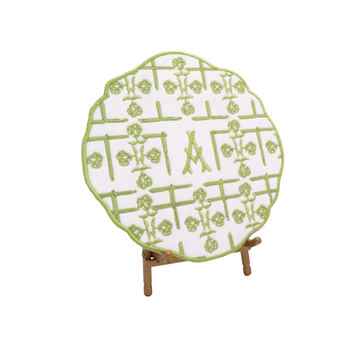 Bamboo Embroidered Display Plate