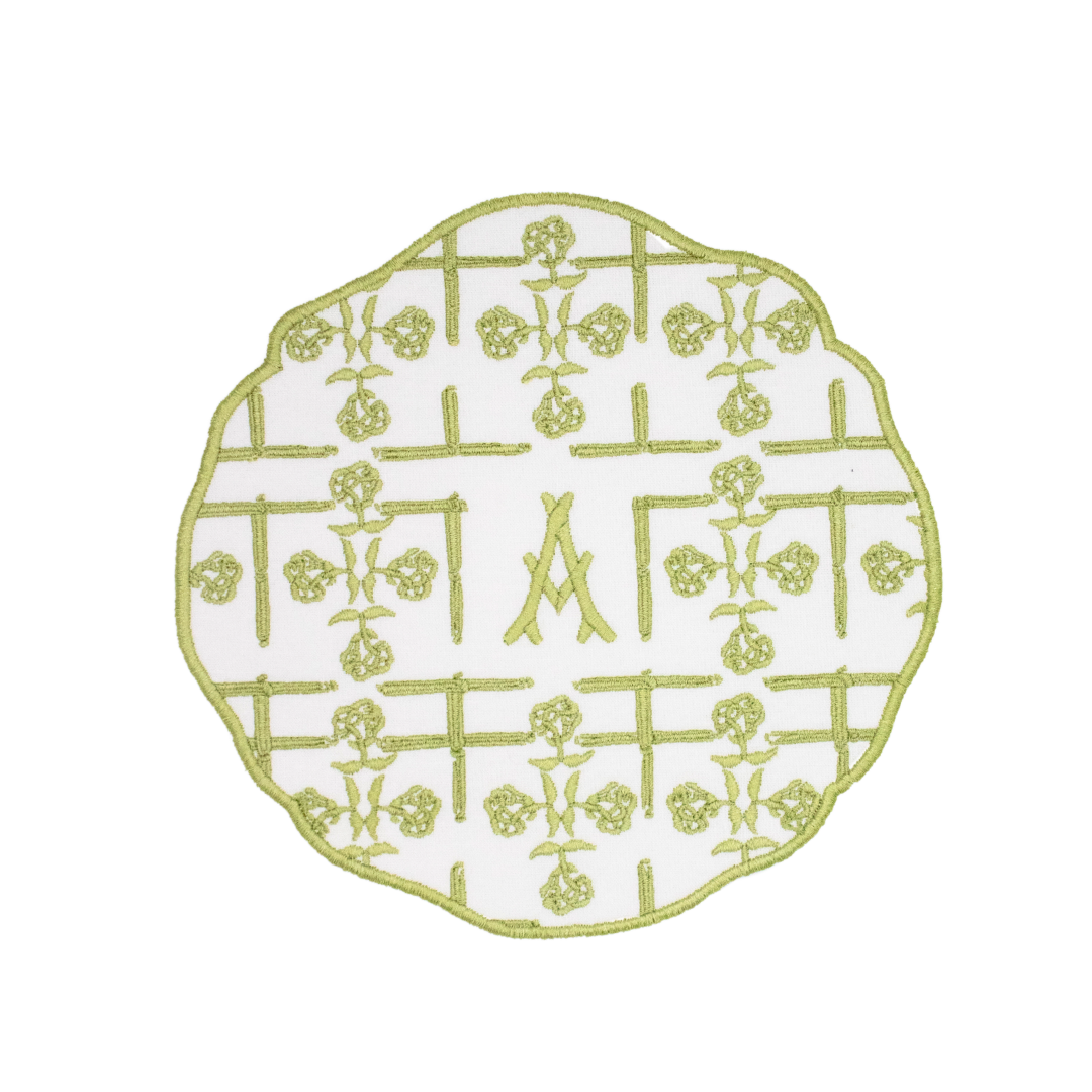 Bamboo Embroidered Display Plate