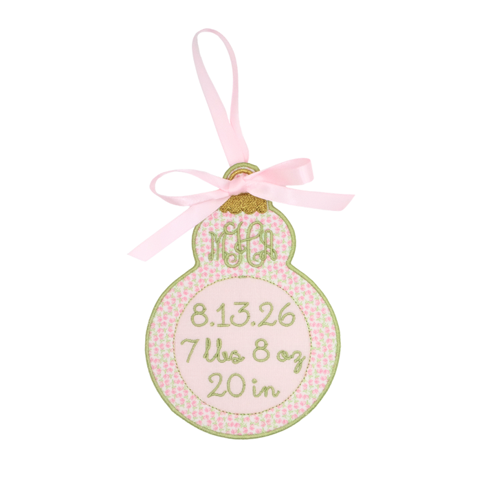 Birth Stats Bell Ornament