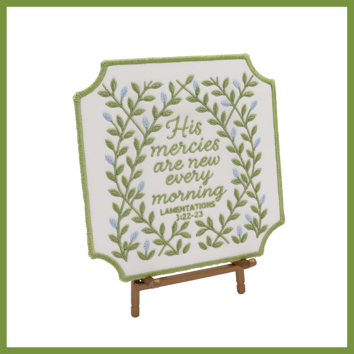 Lamentations 3:22-23 Verse Display Plaque
