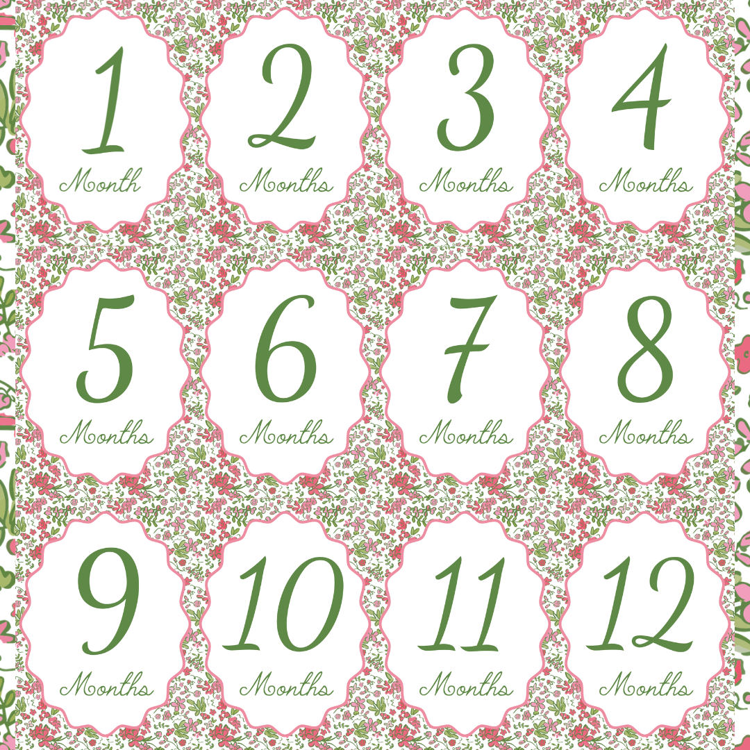 Floral Garden Custom Milestone Markers