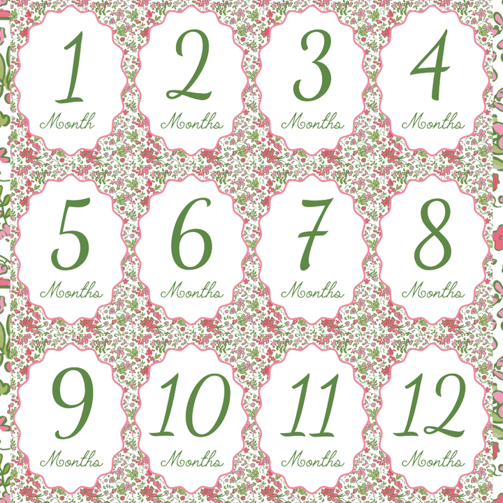 Floral Garden Custom Milestone Markers