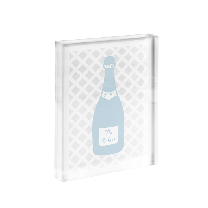 Champagne Lattice Cut Print in Acrylic Frame