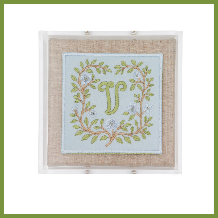Vine Initial Acrylic Shadowbox