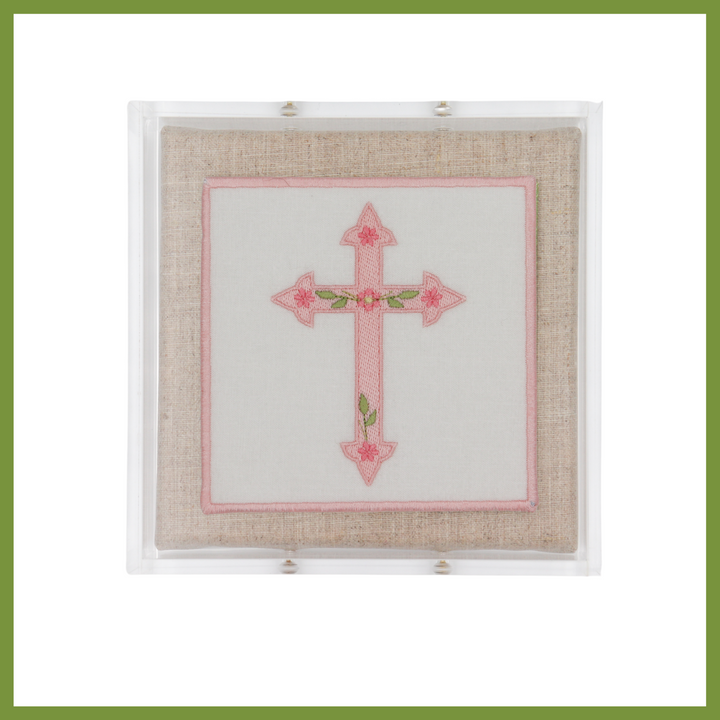 Floral Cross Acrylic Shadowbox