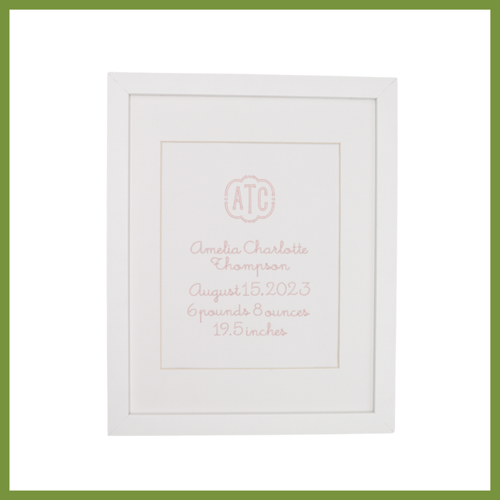 Round Frame Birth Announcement