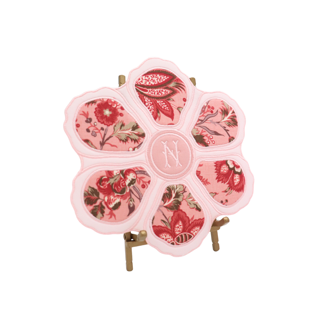 Oyster Embroidered Display Plate