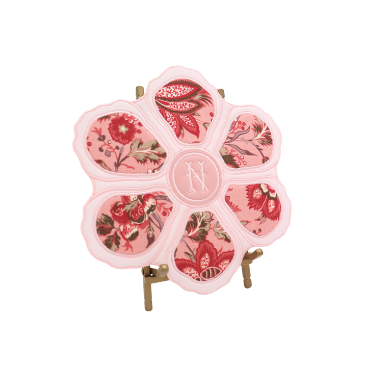 Oyster Embroidered Display Plate