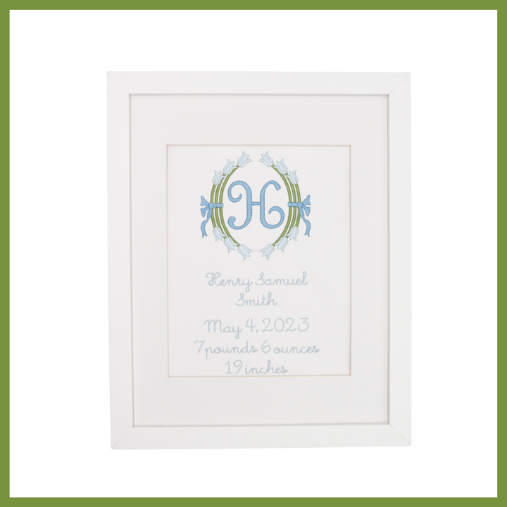 Tulip Frame Birth Announcement