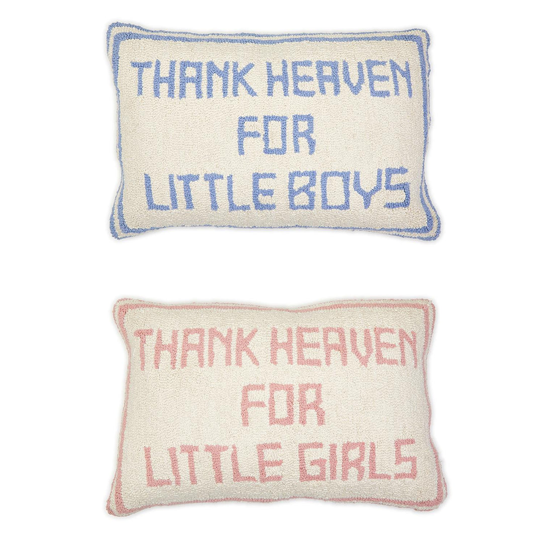 Thank Heaven Punch Embroidery Throw Pillow