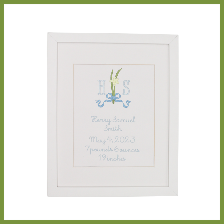 Daffodil Bow Birth Announcement