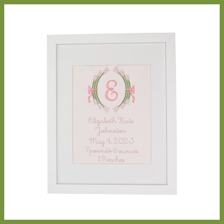Tulip Frame Birth Announcement