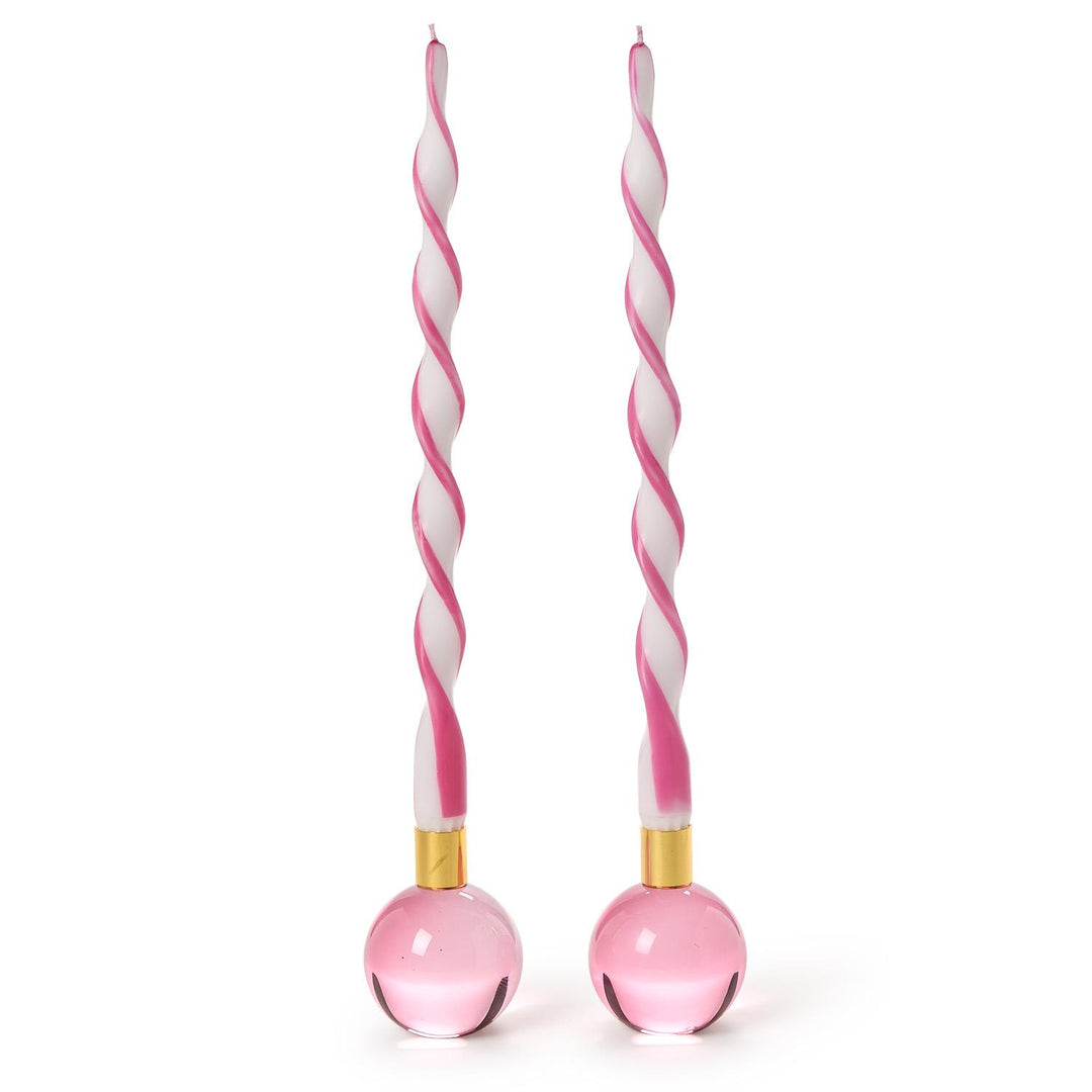 Color Pop Pink Taper Candleholder - Single
