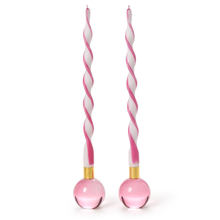 Color Pop Pink Taper Candleholder - Single