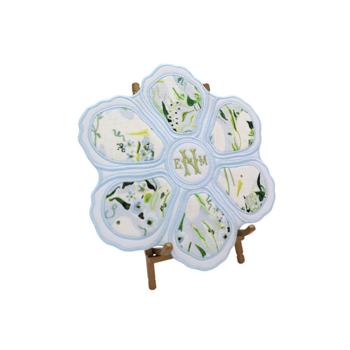 Oyster Embroidered Display Plate