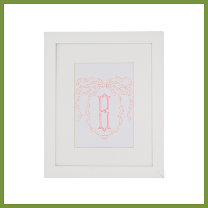 Oval Bow Frame Monogram