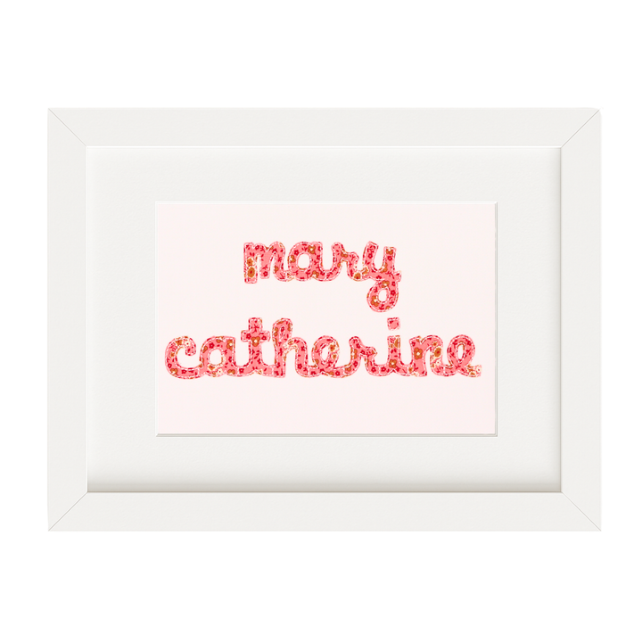 Cursive Applique Nameplate