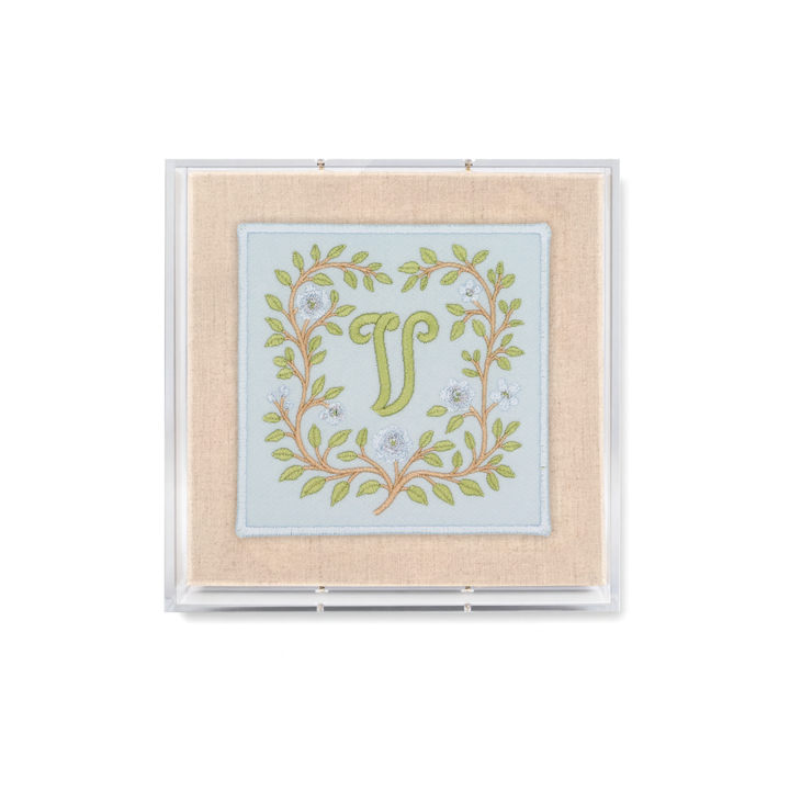 Vine Initial Acrylic Shadowbox