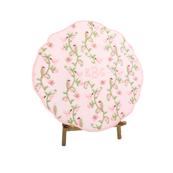 Chinoiserie Embroidered Display Plate