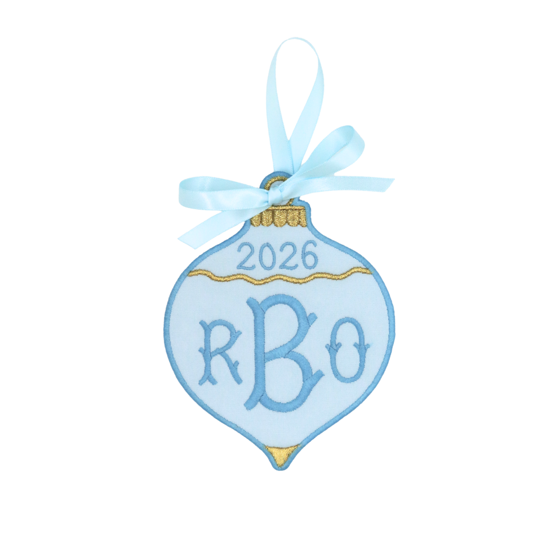 Monogram Drop Ornament