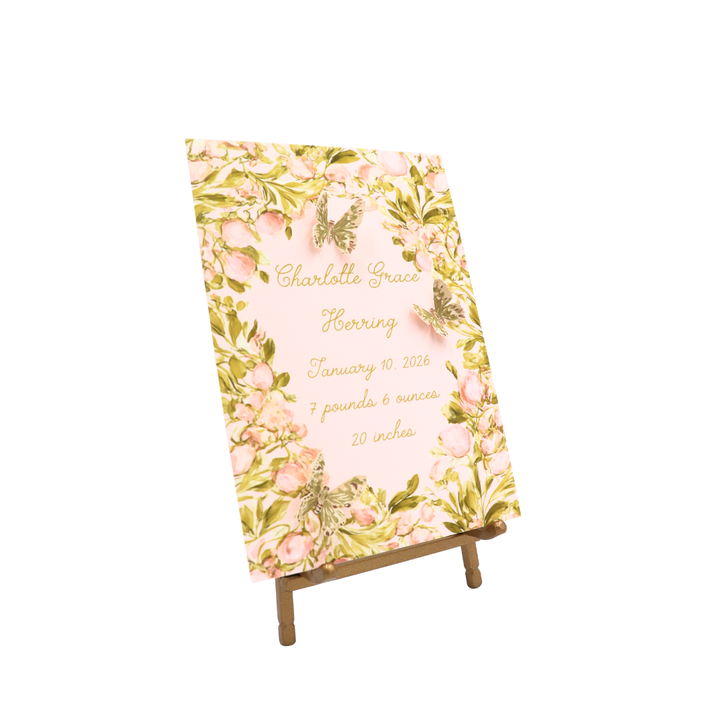 Butterfly Birth Announcement