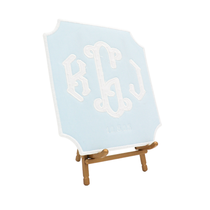 Wedding Date + Monogram Display Plaque