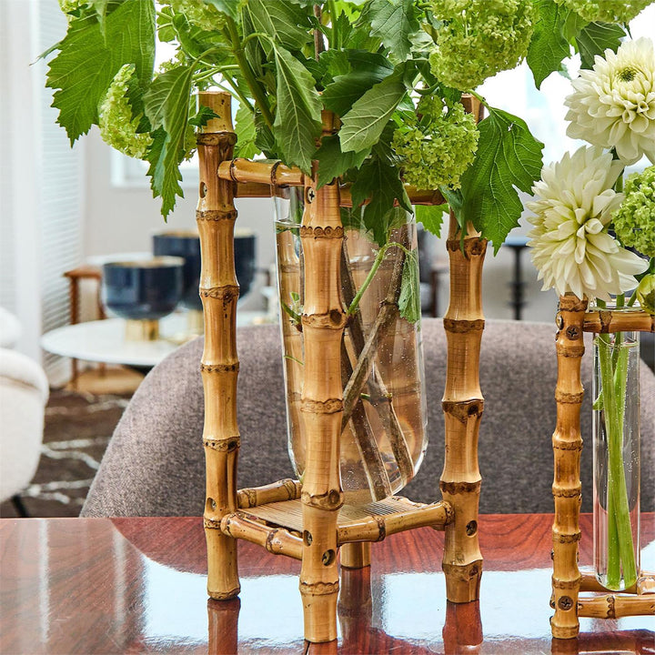 Bamboo Vase With Glass Vessel
