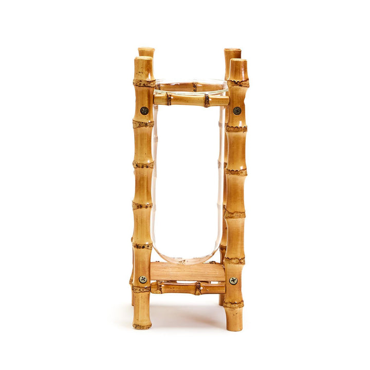 Bamboo Vase With Glass Vessel