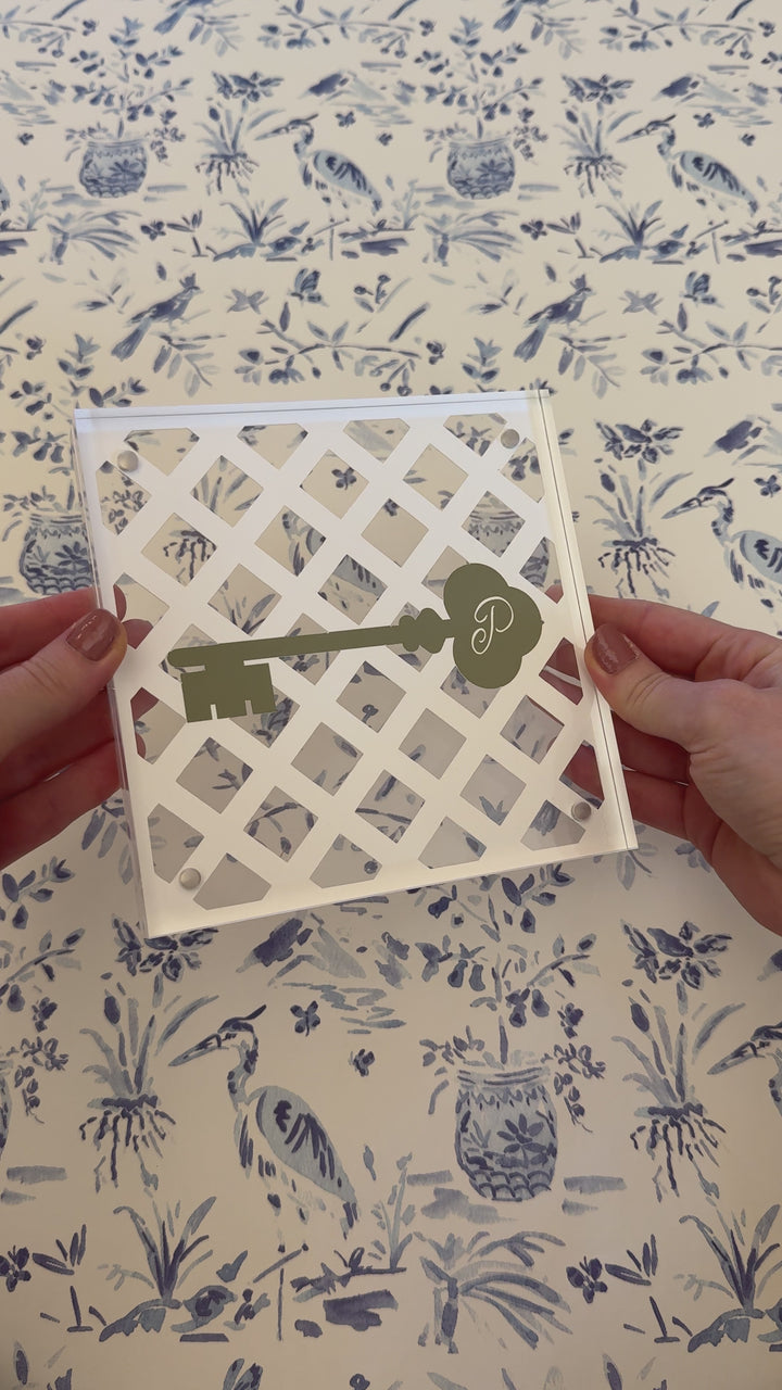 Key Lattice Cut Print in Acrylic Frame